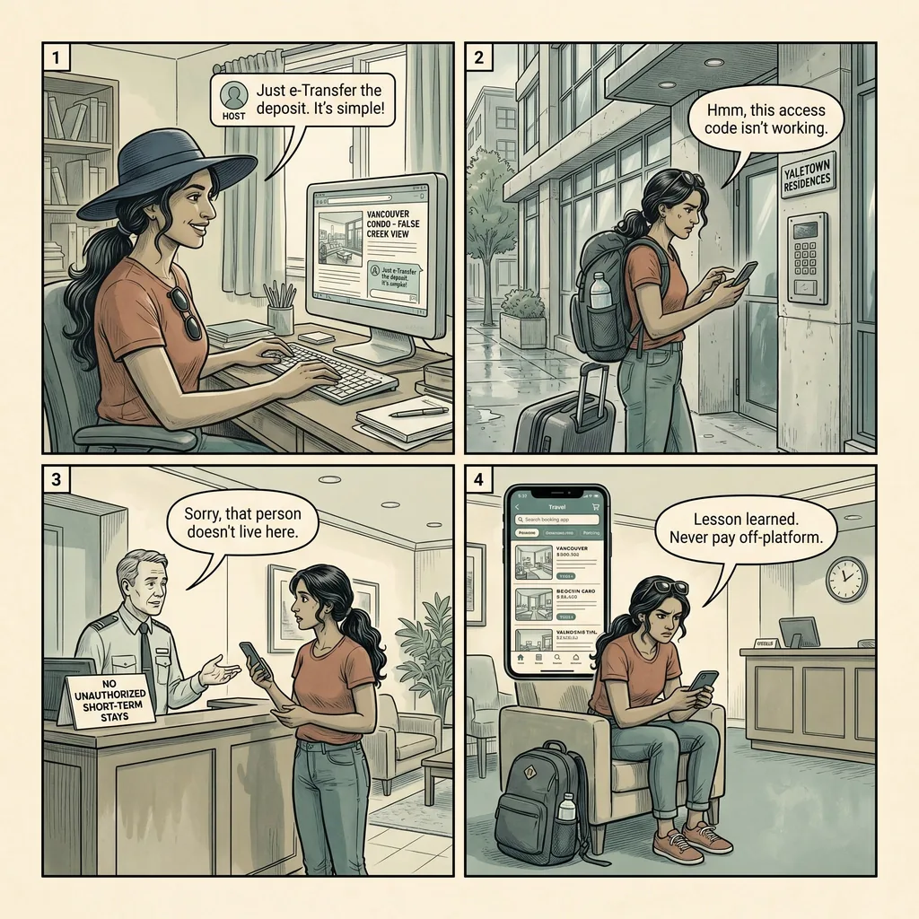 Rental Listing Fraud — comic illustration