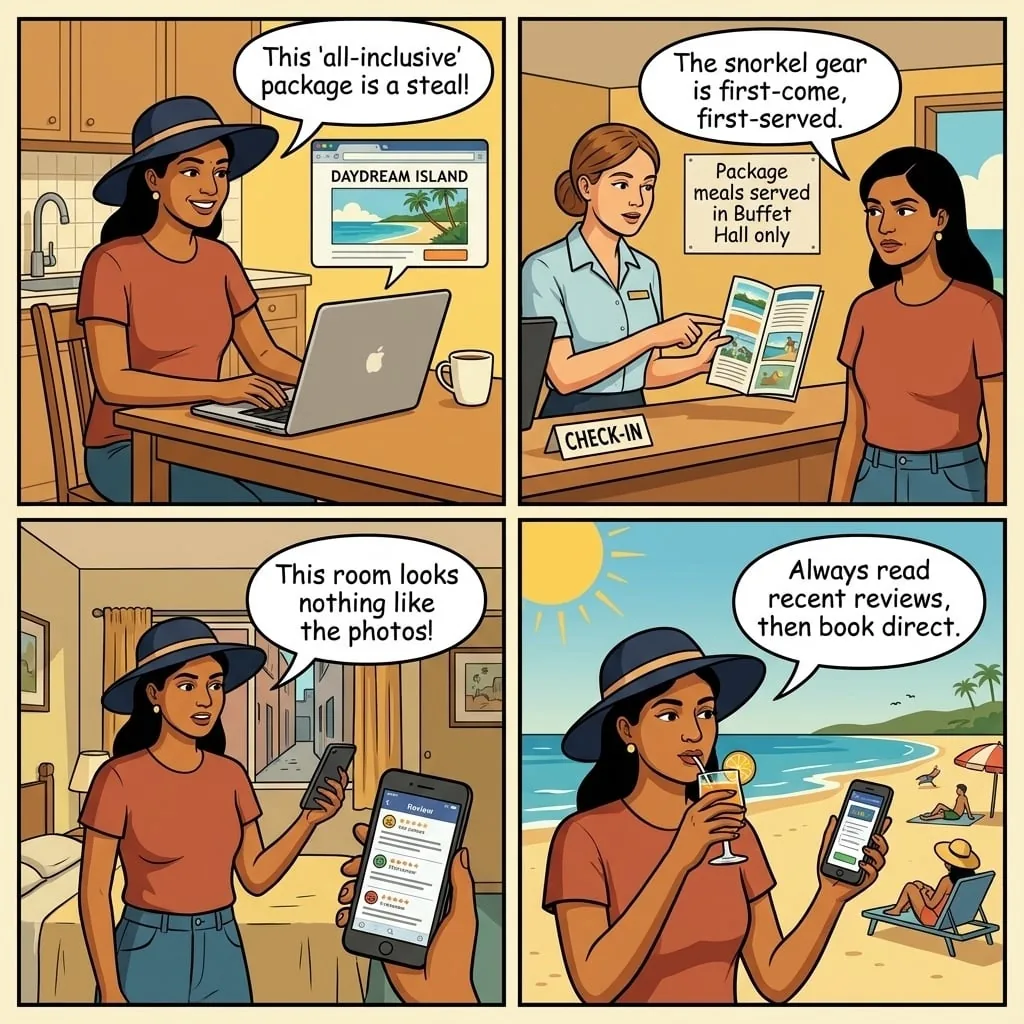 Daydream Island / Hamilton Island Resort Quality Disputes — comic illustration