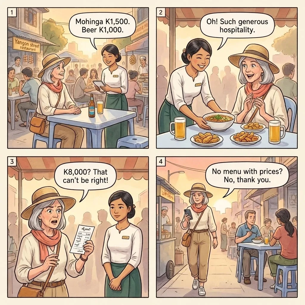 The 19th Street Verbal-Price Bill Ambush — comic illustration