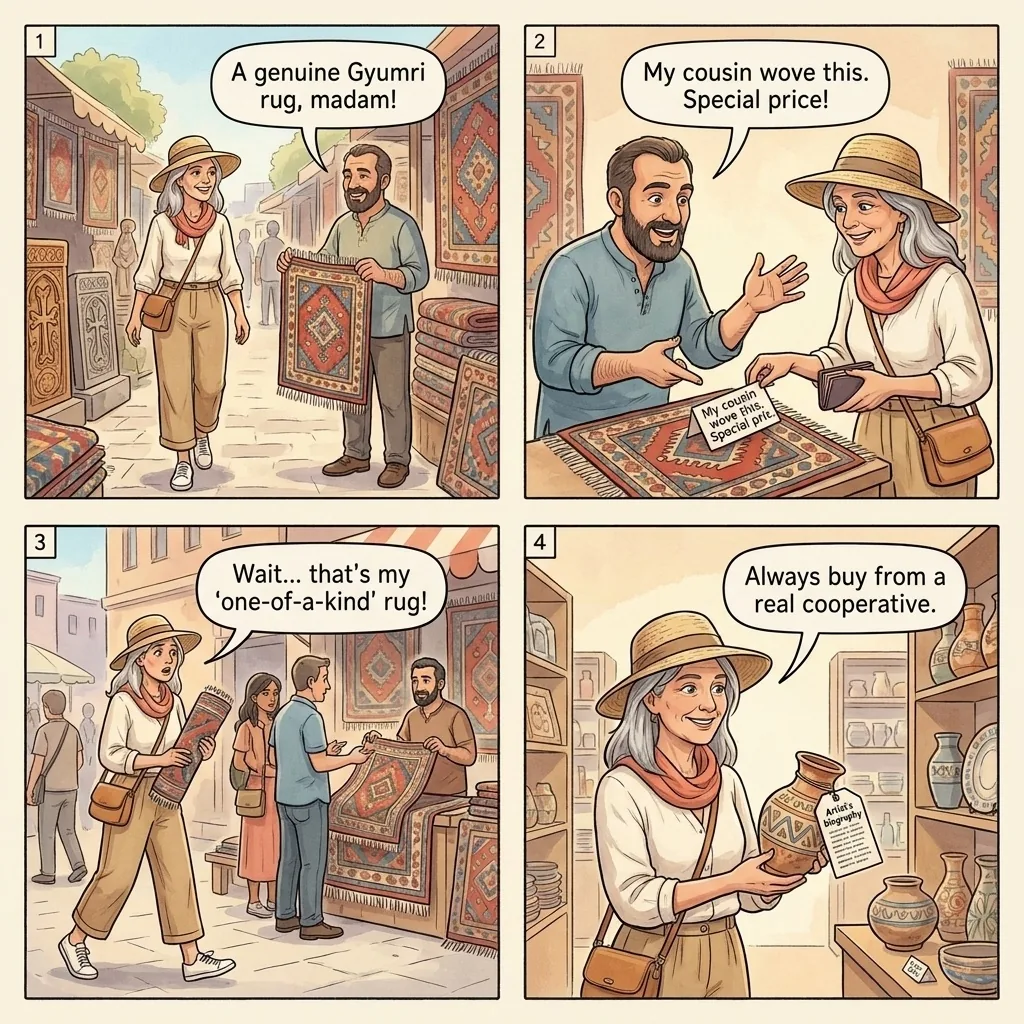 The Vernissage 'Handmade' Import Markup — comic illustration