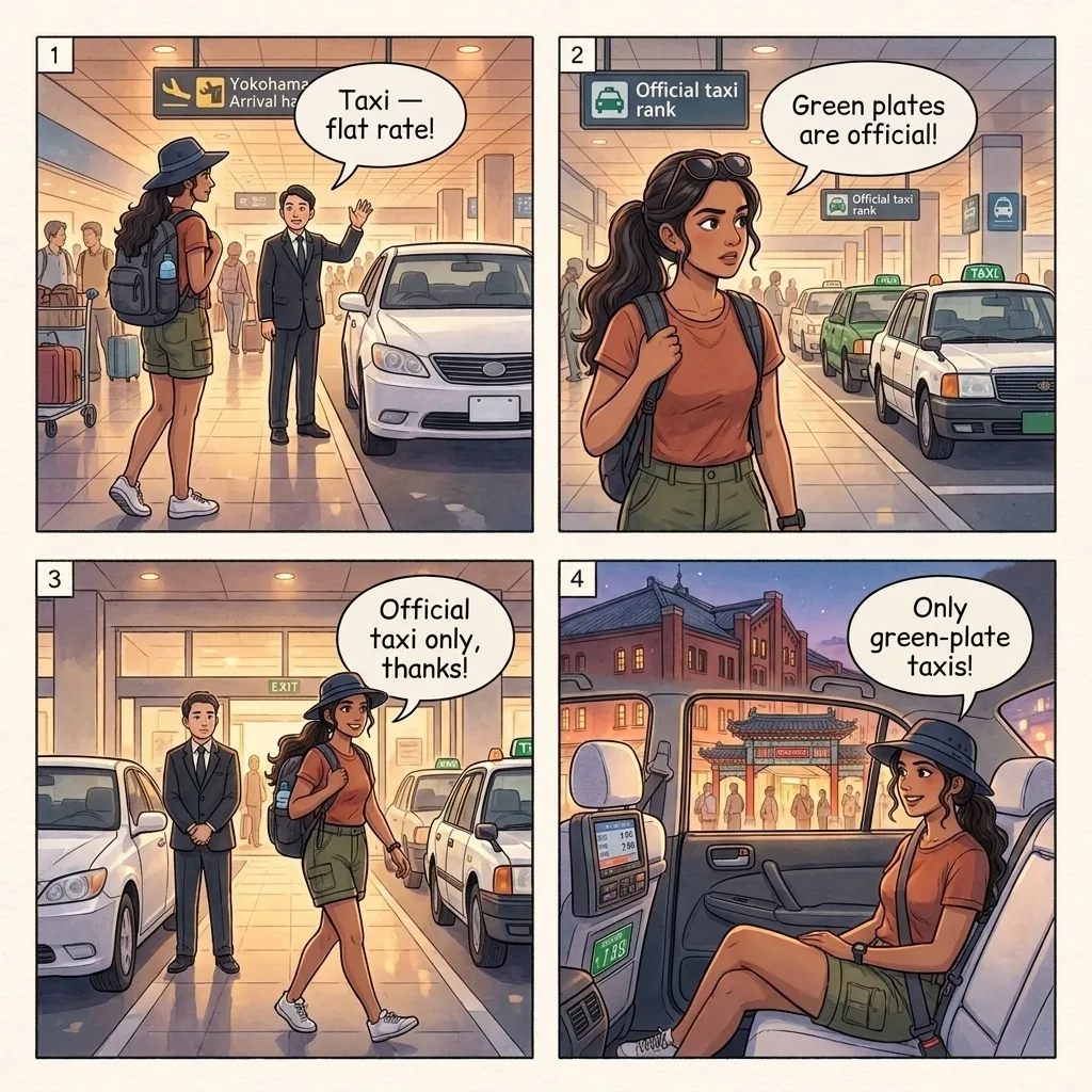 The Yokohama Station / Haneda Airport Taxi Meter Games — comic illustration