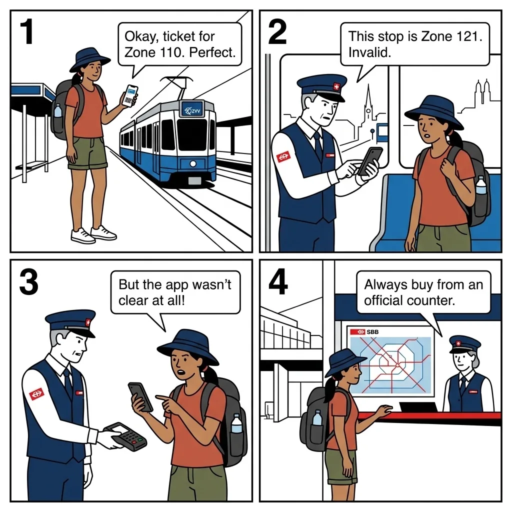 The Tram Fine Trap — comic illustration
